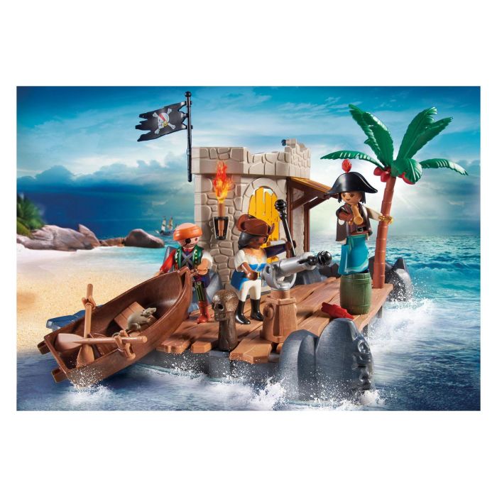 PLAYMOBIL - Ilot des pirates - Voiture et figurine - JEUX, JOUETS -   - Livres + cadeaux + jeux